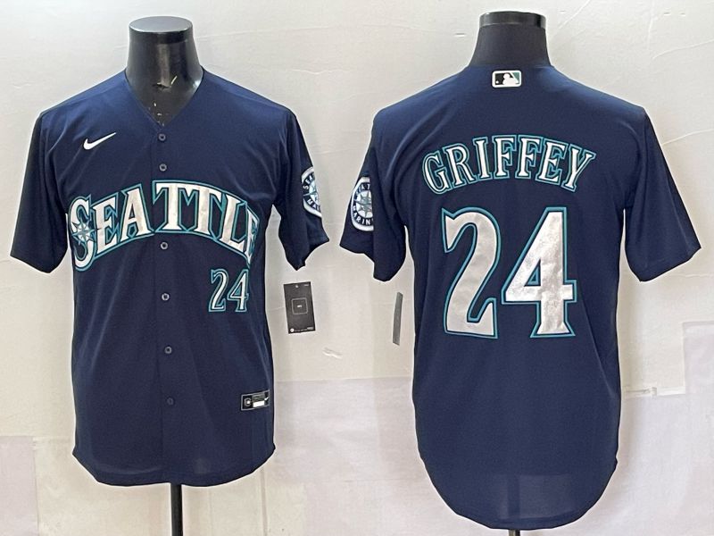Men 2025 Seattle Mariners #24 Griffey blue Nike MLB Jersey style 062->miami dolphins->NFL Jersey